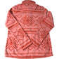 Weird Fish Amy Sweatshirt Size 10 Women's Dark Coral Patterned Fleece