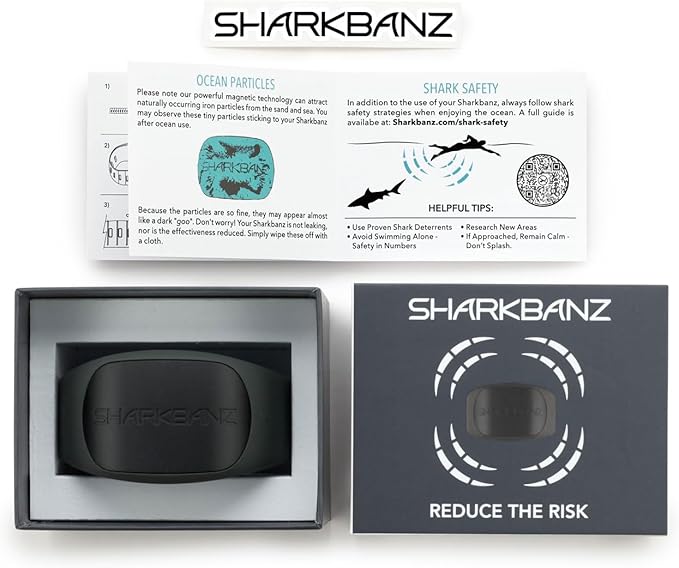 Sharkbanz 2 Slate Black Shark Deterrent Wristband Active Safety Gear