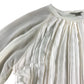 River Island UK6 Women's Pleated Blouse Long Sleeve Cream Polyester Top