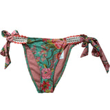 River Island Floral Print Swim Briefs Women Tie Side Detail Size 8