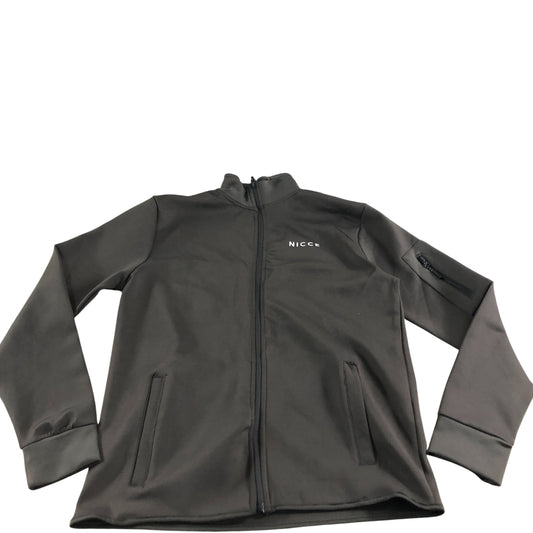 NICCE Men's Grey Zip Up Jacket Casual Lightweight Sportswear Medium