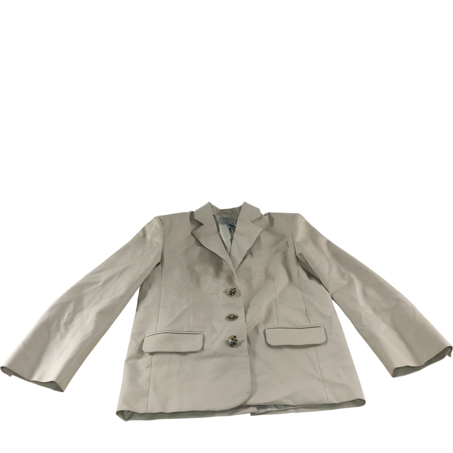 River Island Women's Blazer Size UK10 Cream Lightweight Long Sleeve Jacket