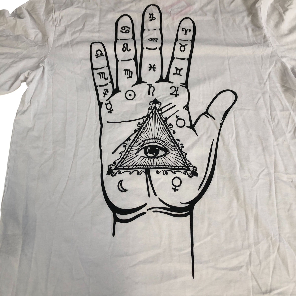 Jack & Jones Eye Graphic T-Shirt Men's White 100 Cotton Casual Top Large