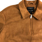 River Island Brown Short Sleeve Jacket Women's Zip Up Size 6 Soft Suede Style