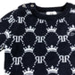 River Island Baby Blue Knitted Outfit 0-3 Months Boys Sweater & Trousers Set