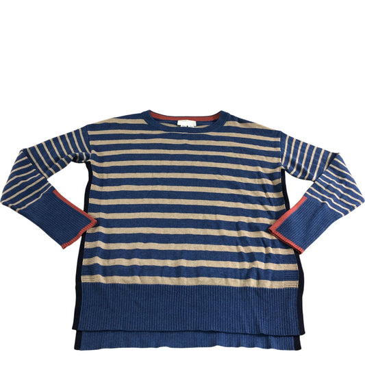 Olive Stripe Jumper UK8 Women's Wool Blend Blue