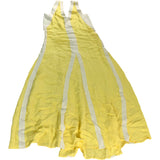 Yellow V Neck Sleeveless Dress UK4 Women's