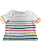 Striped T-Shirt Women's Short Sleeve Cotton White Pink Green Yellow UK10