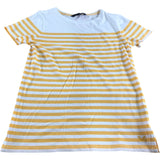 Crew Clothing Company Striped T-Shirt Size 6 Women's Yellow White Cotton