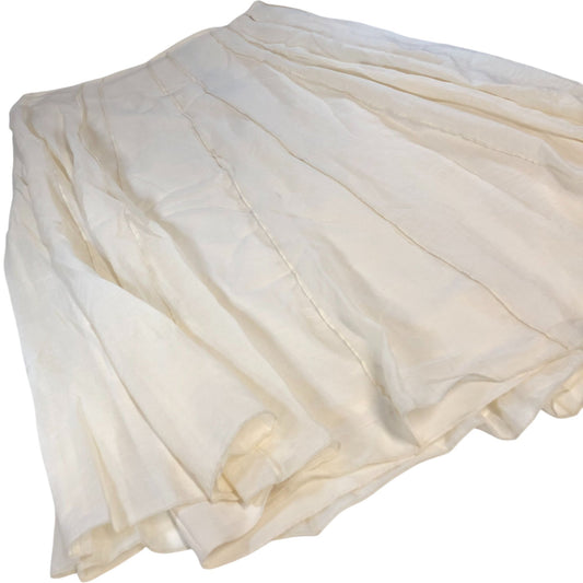 River Island Cream Garden Py Skirt UK16 Women's Pleated Midi Style