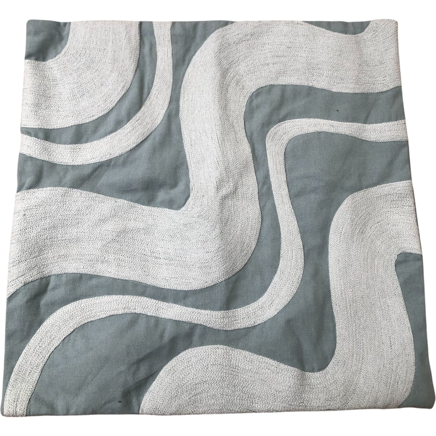 Cushion Cover Grey Abstract Pattern Home Decor Soft Fabric 17.5 x 17.5"