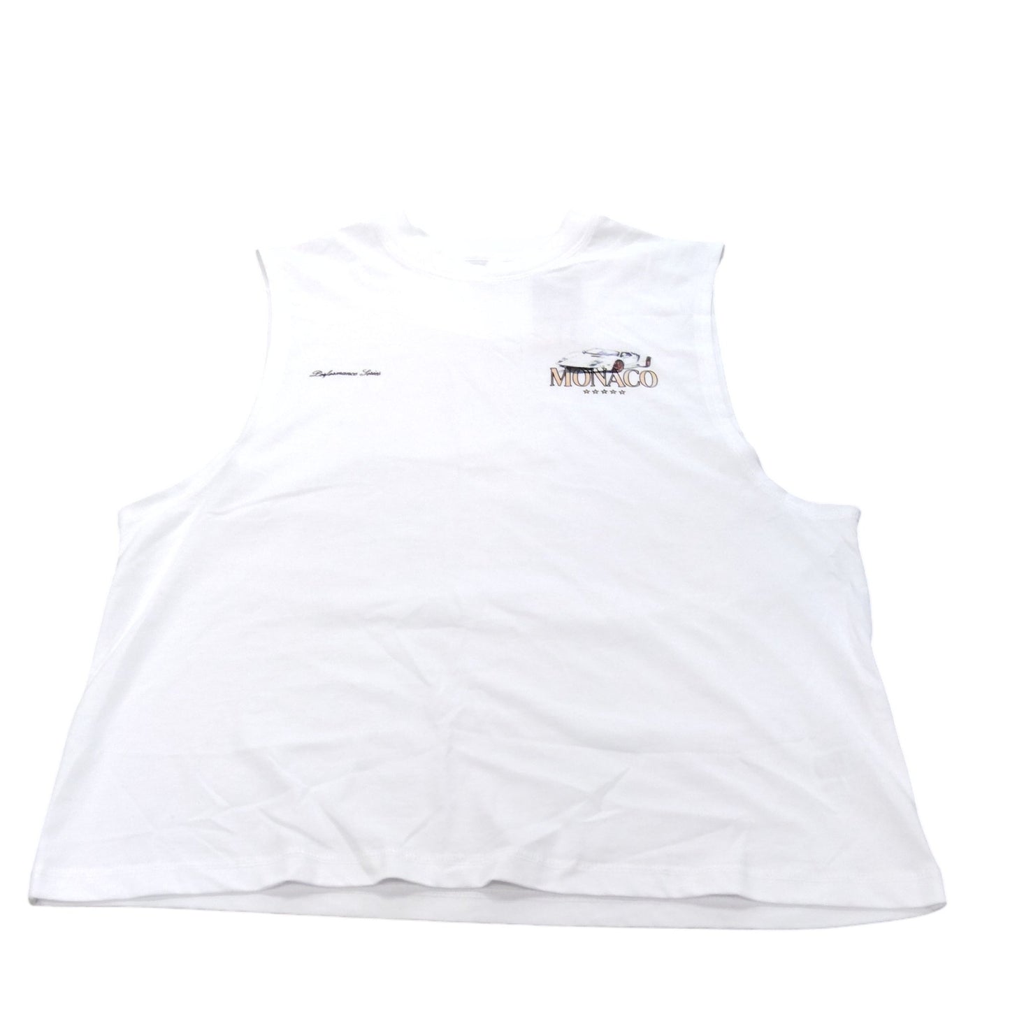 River Island Performance Series Men's White Sleeveless T-Shirt Size M Monaco