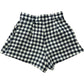 River Island Gingham Check Shorts Size 6 Women's High Waist Navy White Casual
