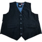 Velvet Waistcoat Size 40 Pure Black Men's