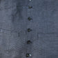 Men's Waistcoat Size Small Stylish Navy Blue Button Up Fashion