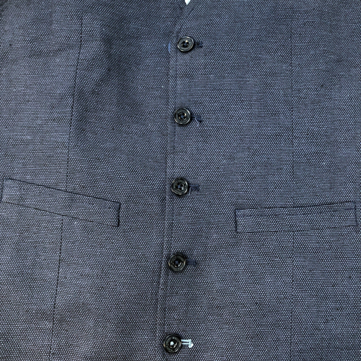 Men's Waistcoat Size Small Stylish Navy Blue Button Up Fashion