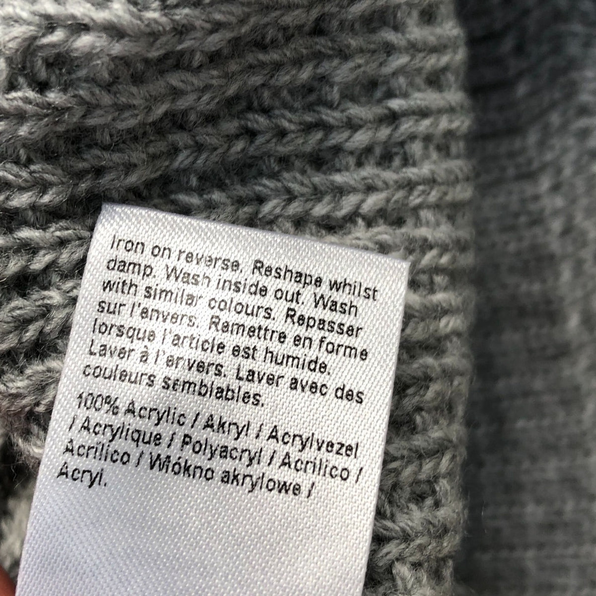 River Island Waffle Knit Jumper Grey