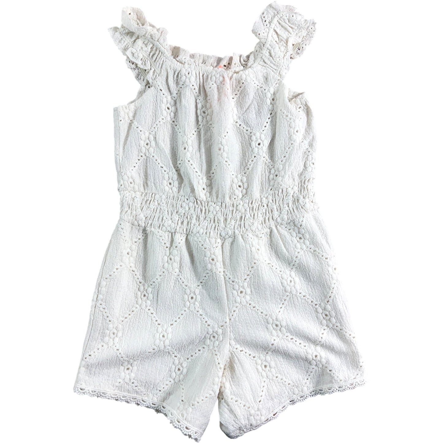 River Island Mini Girls White Lace Frill Dress UK3-4 Years Cute Summer Outfit