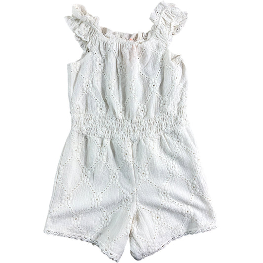 River Island Mini Girls White Lace Frill Dress UK3-4 Years Cute Summer Outfit