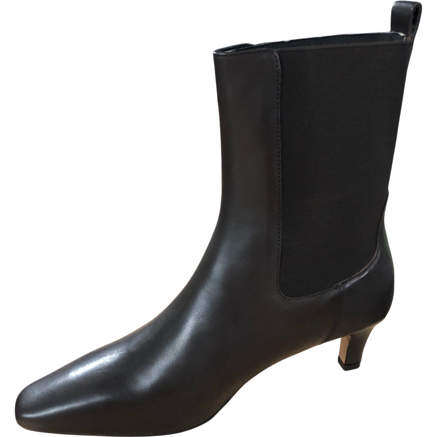 Branded Chocolate Women's Leather Kitten Heel Boots Size UK 6