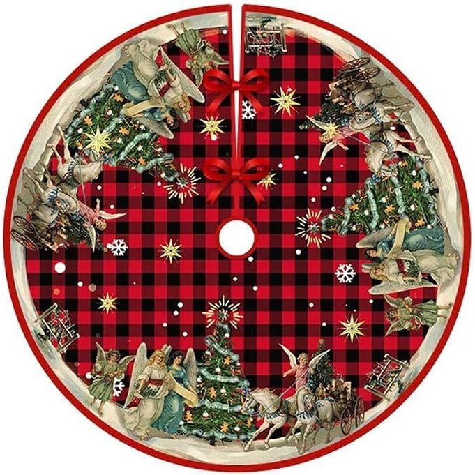 Festive Red Christmas Tree Skirt 122cm