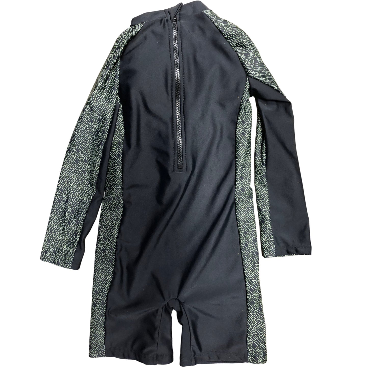 Lumins Sun Safe Swimsuit 3-4 Years Black Green Pattern UPF 50+ Kids Swimwear