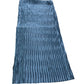 River Island  Pleated Midi Skirt UK12 Women's Blue 100% Polyester Wave Pattern