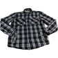 TOKYO LAUNDRY Men's Flannel Shirt Size M Black White Check Long Sleeve Top