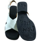Camper Dana UK7 Women's White Leather Slingback Sandals