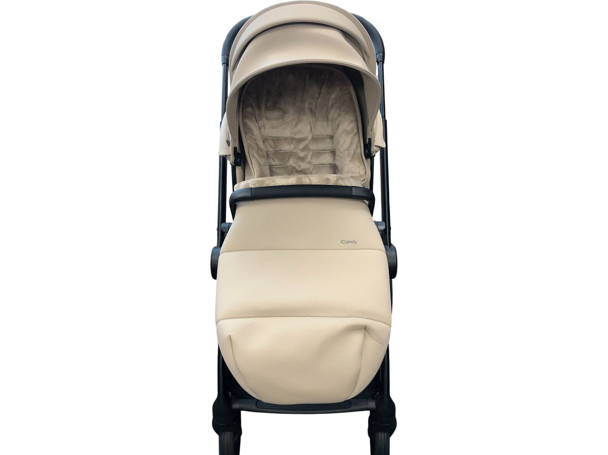 iCandy Core 2 Pushchair Travel System Cream with Carrycot Sandstone
