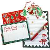 Santa Claus Letter Writing Set Includes Pen Stickers Gift Tags Envelopes
