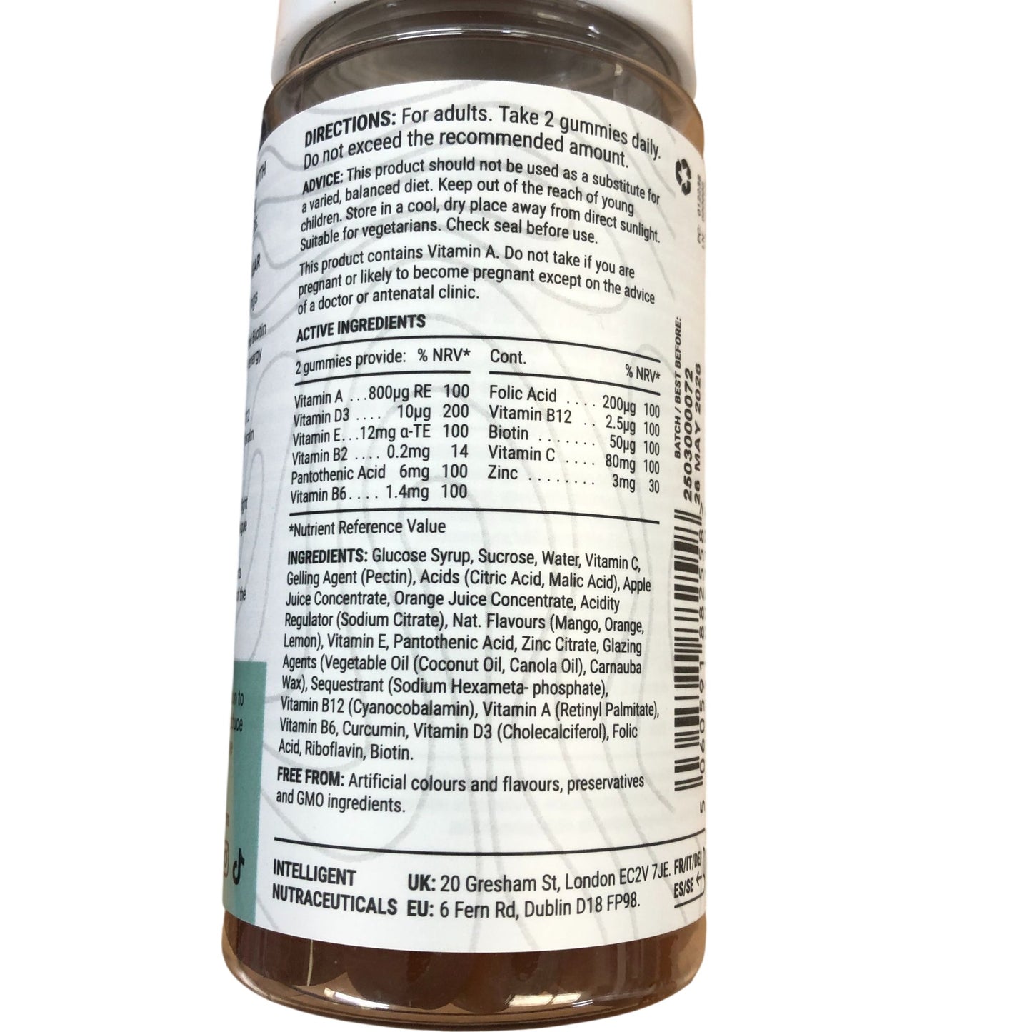 Known Supercharged Energy Gummies 60 Vitamin A&B Complex 3 Pack BBE 26/05/26