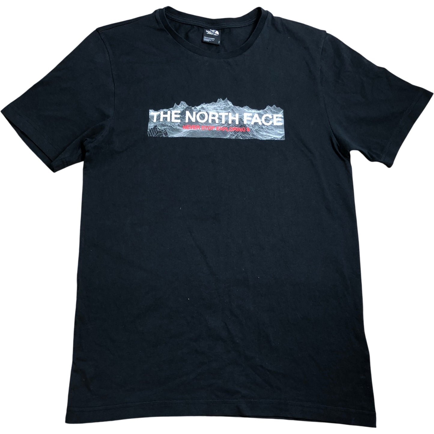 The North Face Men's T-Shirt Size Small Black Graphic Logo Cotton Short Sleeve