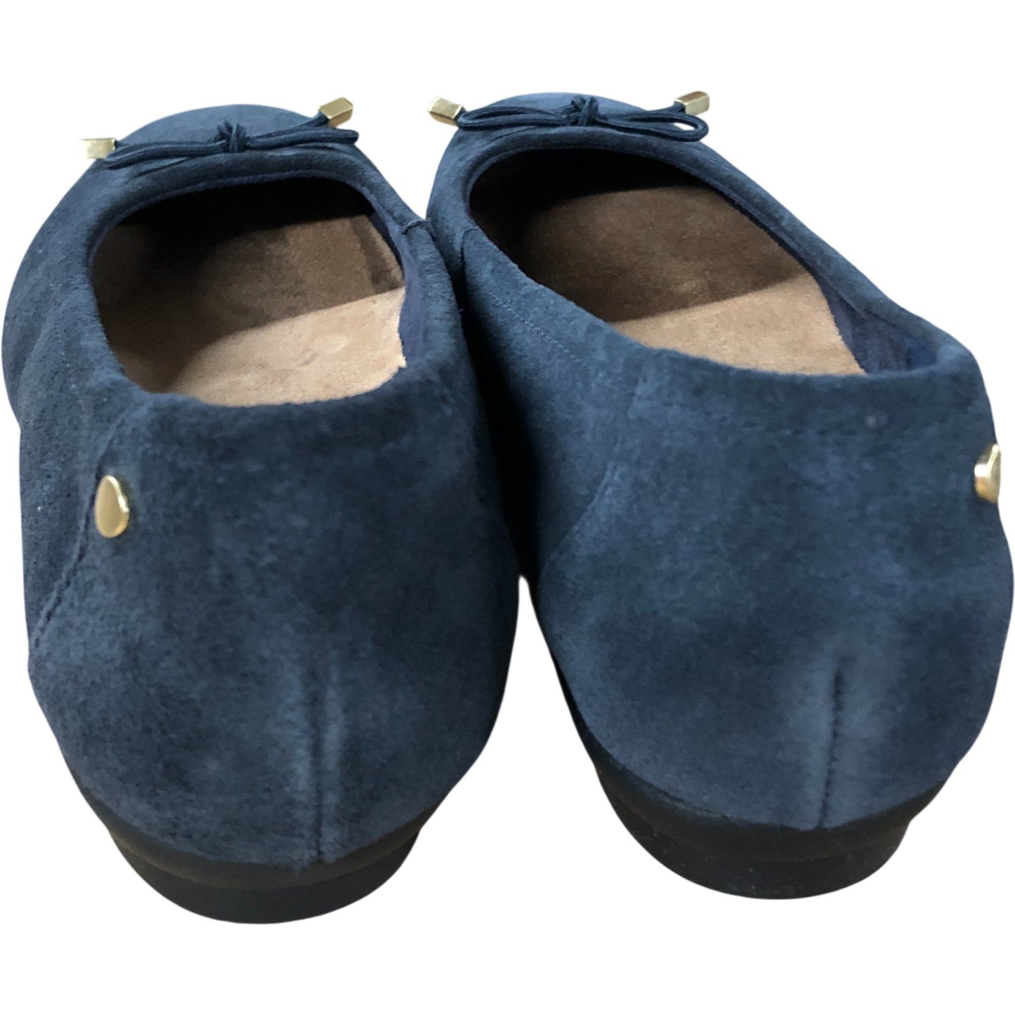 Clarks Candra Light UK3 D Women's Navy Suede Flats with Bow Detail