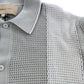 River Island Light Grey Knitted Polo Shirt Size Large Men's Short Sleeve Casual