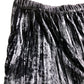 River Island Pleated Trousers UK12 Women's Grey Velvet Wide Leg Comfort