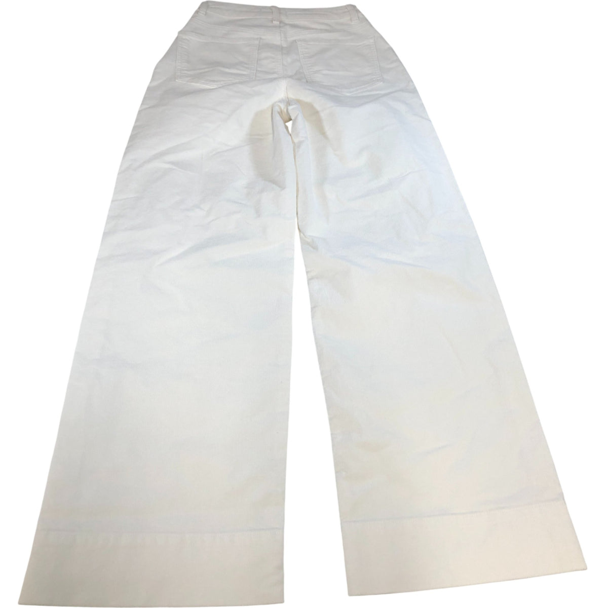 Branded Cream Wide Leg Trousers Women's Cotton Elastane Casual Style UK10 Small