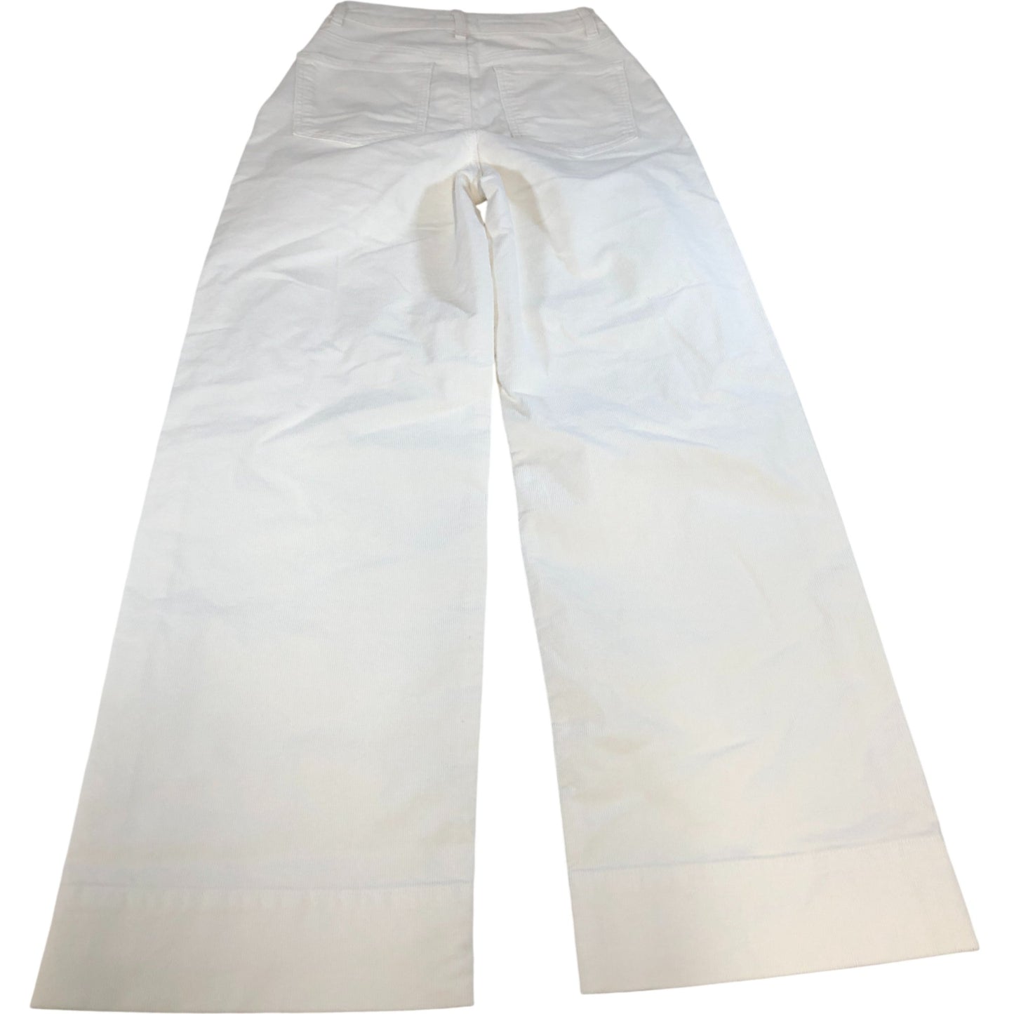 Branded Cream Wide Leg Trousers Women's Cotton Elastane Casual Style UK12 Small