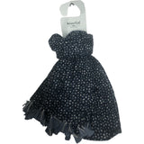 Weird Fish Marelia Printed Scarf One Size Navy Patterned Tassel Detail