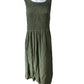 River Island Khaki Summer Satin Dress UK14 Women's Casual Relaxed Fit Green