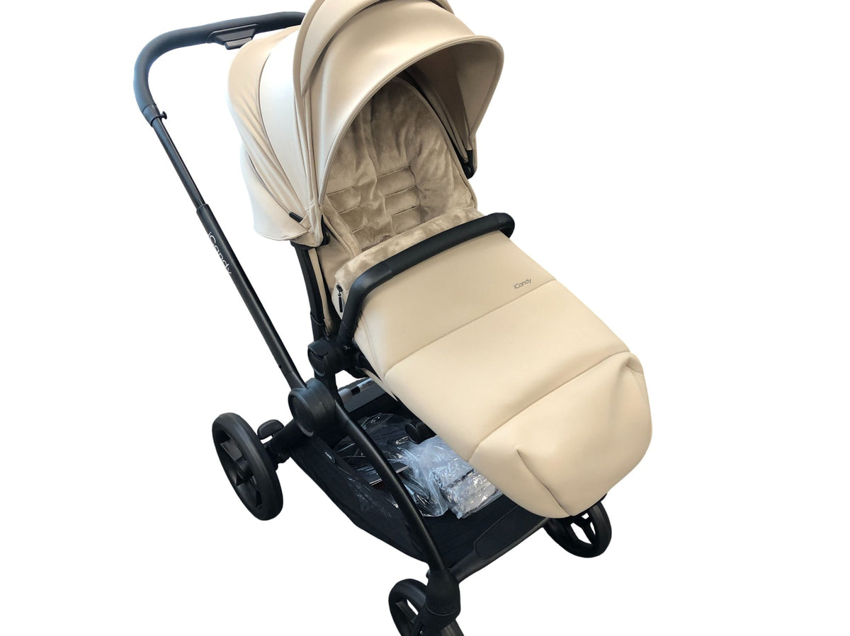 iCandy Core 2 Pushchair Travel System Cream with Carrycot Sandstone