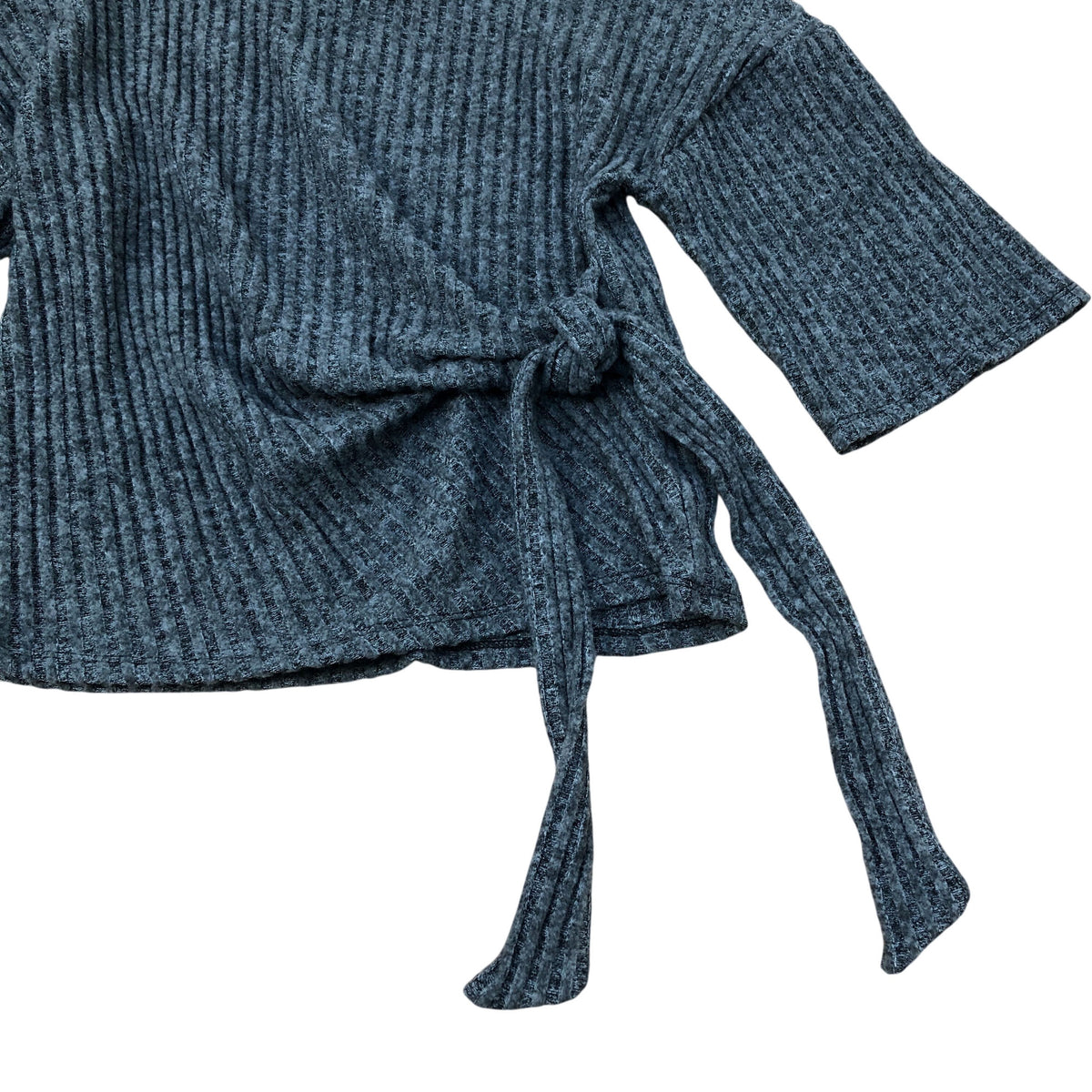 River Island Knit Sweater Comfortable Grey Ribbed Loose Fit Top