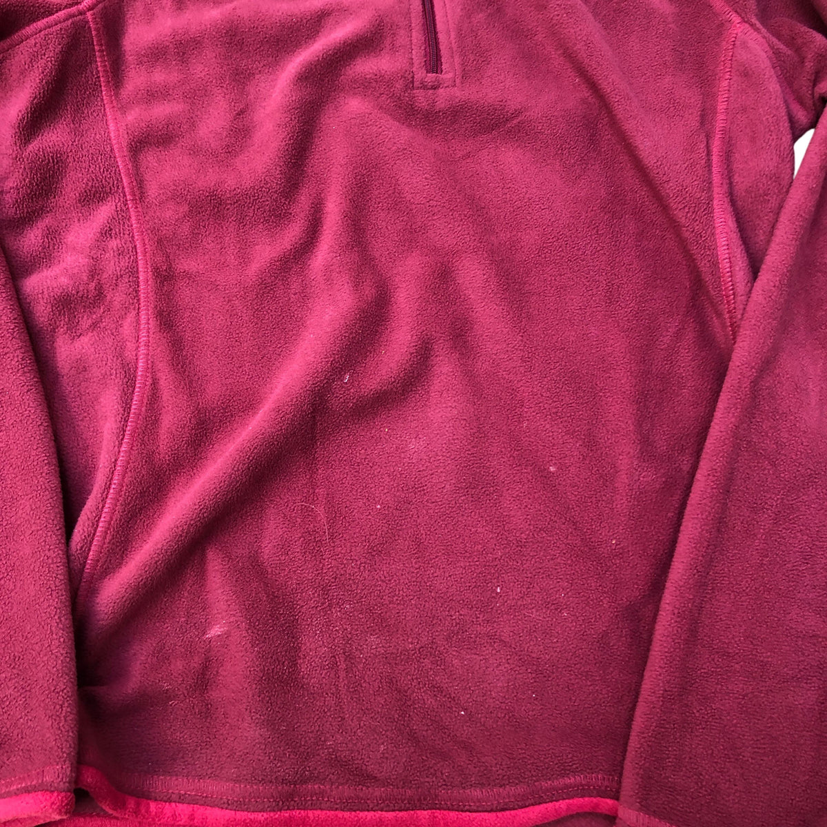 Mountain Warehouse Montana Women's Fleece Size 12 Burgundy Half Zip Sweatshirt