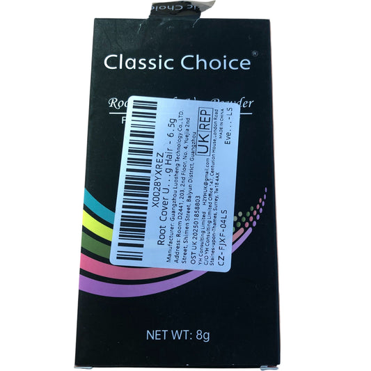Classic Choice Root Cover Up Hair Colour Powder 8g Dark Grey