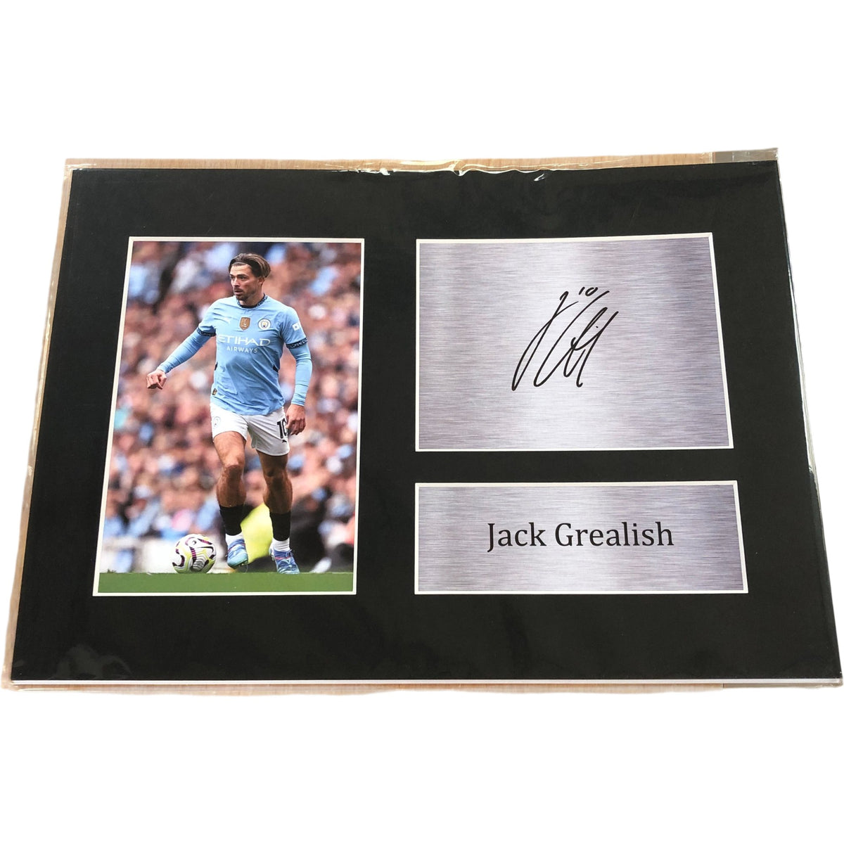 Jack Grealish Signed Print Display A4 Manchester City Football Memorabilia