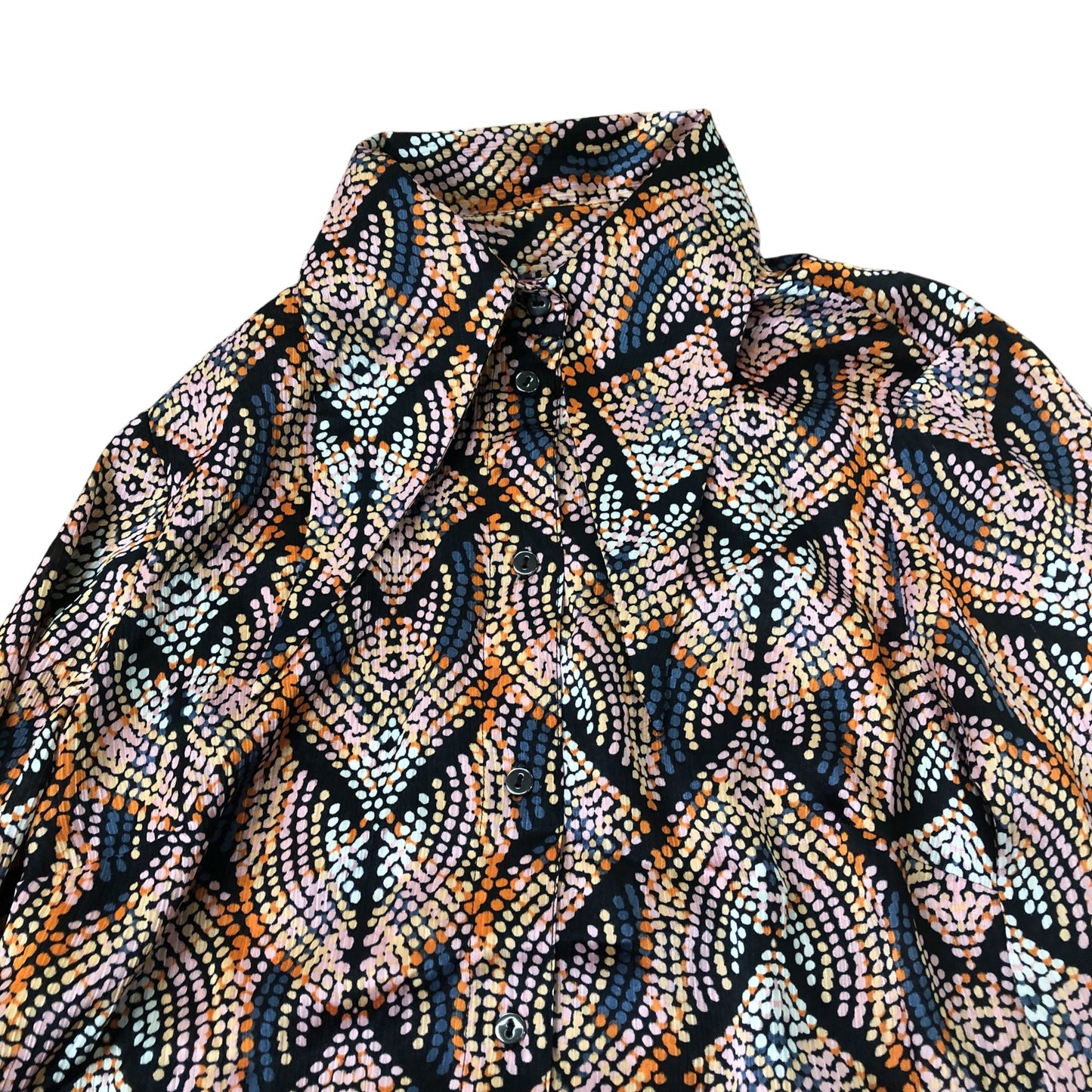Women's Long Sleeve Shirt Abstract Print Polyester Fashion XS