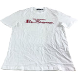 Ben Sherman The Original T-Shirt M Men's White Cotton Graphic Print