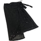 Lovedrobe Black Sequin Wrap Skirt Women's Sparkly Party Wear UK12