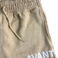 AVANT GARDE Men's Shorts L Beige Elastic Waist Casual Cotton Blend Urban Style