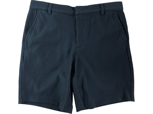 River Island Slim Fit Black Shorts W32 Men's Ribbed Polyester Casual Style